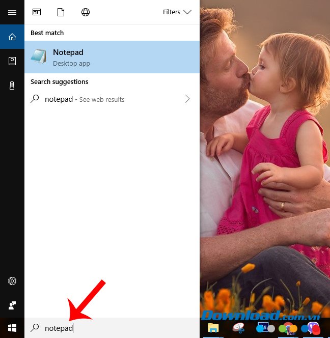 Mở Notepad trên máy tính