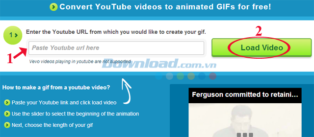Hướng dẫn tạo ảnh GIF từ Video YouTube trực tuyến