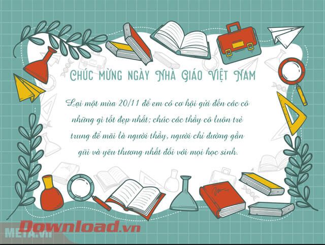 Thiệp mừng ngày Nhà giáo Việt Nam 20/11