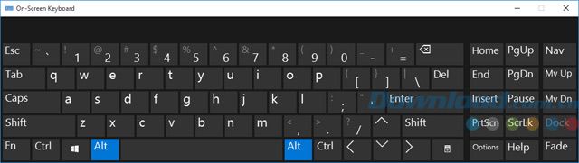 Bàn phím ảo trên Windows 10