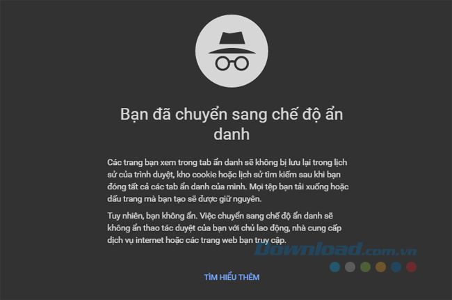 Sử dụng chế độ ẩn danh