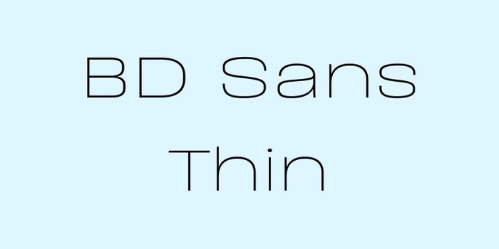 Font chữ Canva BD Sans Mảnh