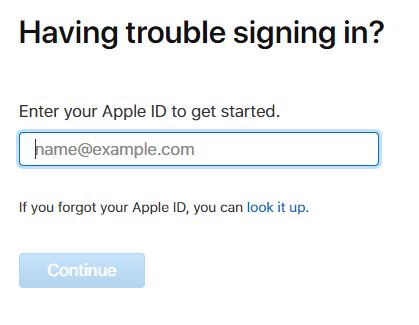 Tìm lại Apple ID nếu quên