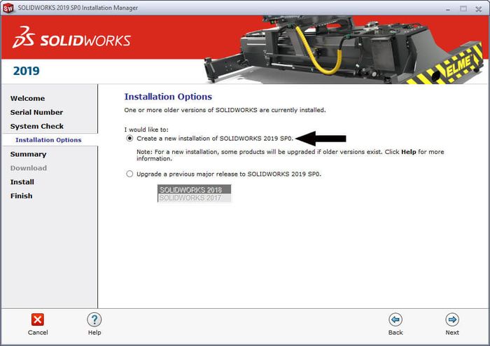 Cài đặt phiên bản SolidWorks 2019