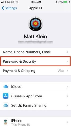 Thiết lập mật khẩu trên iPhone