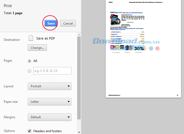 Hướng dẫn lưu trang web thành file PDF trên Chrome