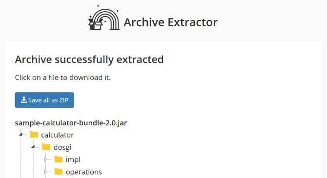 Archive Extractor cũng là một lựa chọn không tồi để trích xuất JAR.