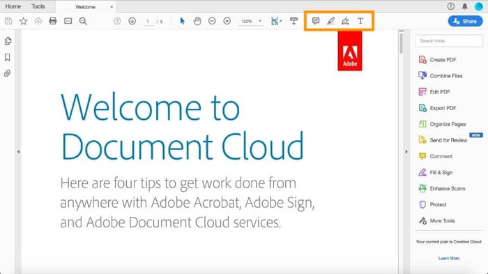 Lưu thay đổi thanh công cụ trên Adobe Acrobat Pro DC