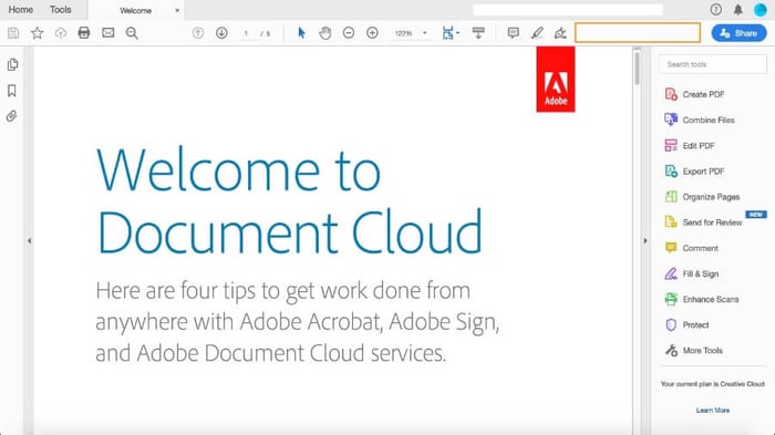 Tùy chỉnh thanh công cụ trong Adobe Acrobat 