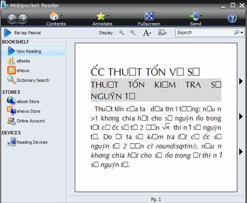 Sao chép nội dung file PRC với Lexcycle Stanza