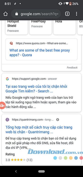 cách truy cập trang web bị chặn trên điện thoại 1