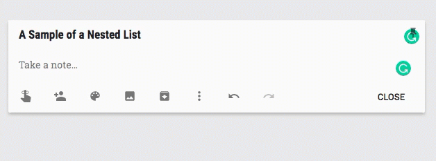 Cách tạo danh sách ghi chú lồng nhau trong Google Keep