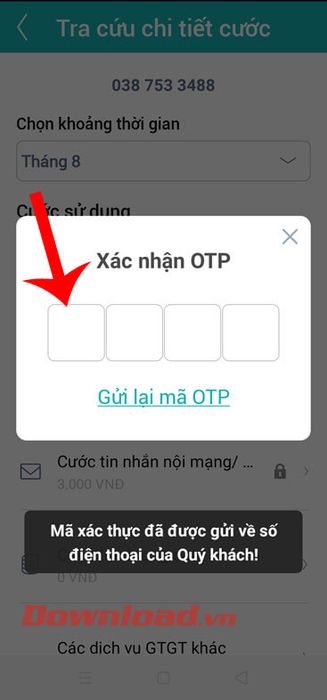 Nhập mã OTP