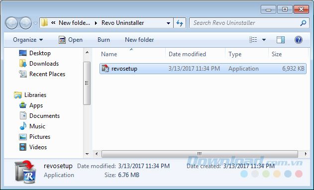 Cài đặt Revo Uninstaller trên máy tính