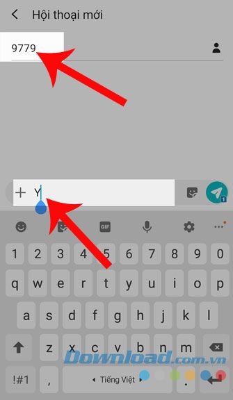 Soạn tin nhắn Y gửi 9779