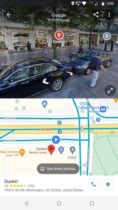 Google Street View trên điện thoại Android