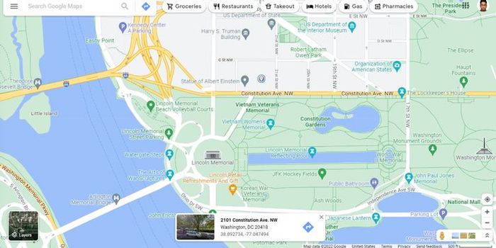 Bản đồ trên ứng dụng Google Maps