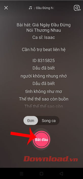 Nhấn vào nút Khởi đầu