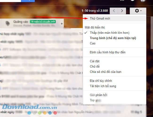 Gmail tiên tiến