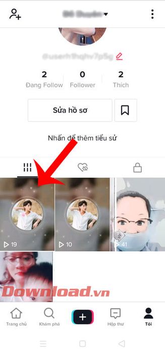 Chạm vào video TikTok