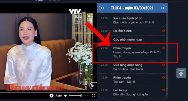 Xem phim trên trang web của VTV.vn