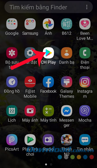 Mở ứng dụng CH Play