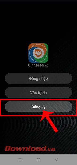 Bấm vào nút Đăng ký