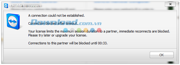 Cách khắc phục lỗi giới hạn thời gian kết nối của TeamViewer