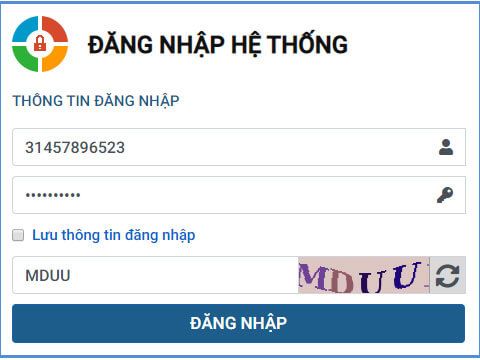 Đăng nhập vào hệ thống