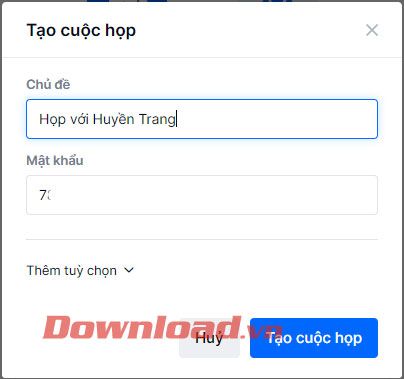 Cài đặt thông tin