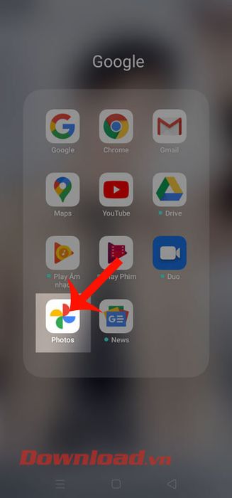 Mở ứng dụng Google Photos