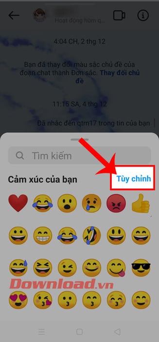 Chọn Tùy chỉnh