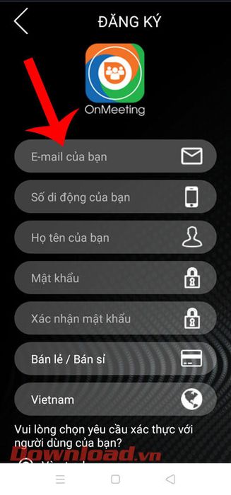 Nhập đủ thông tin