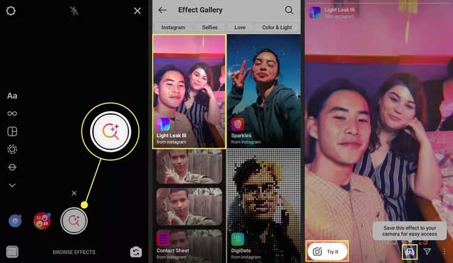 Hướng dẫn tìm bộ lọc trên Instagram