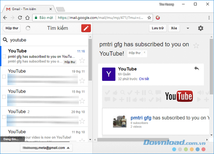 Tìm kiếm dễ dàng trên Gmail Offline