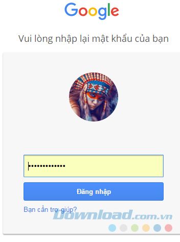 đăng nhập vào Gmail