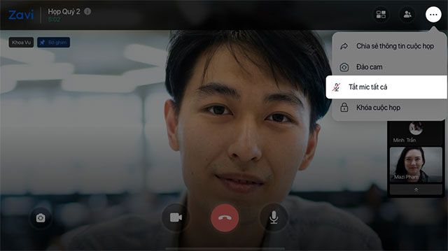 Tắt toàn bộ mic của mọi người