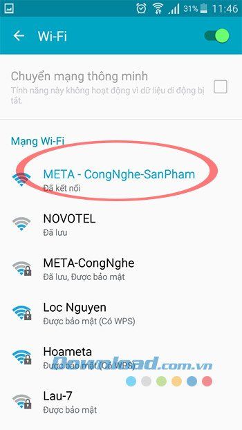 Chọn Mạng Wifi