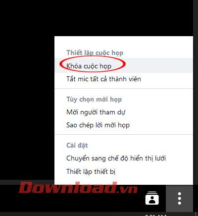 Ngừng cuộc họp