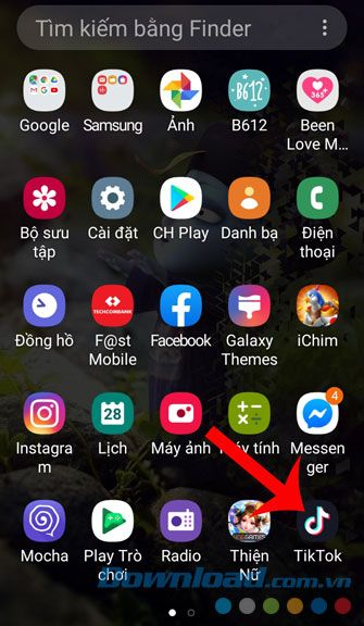 Mở ứng dụng TikTok