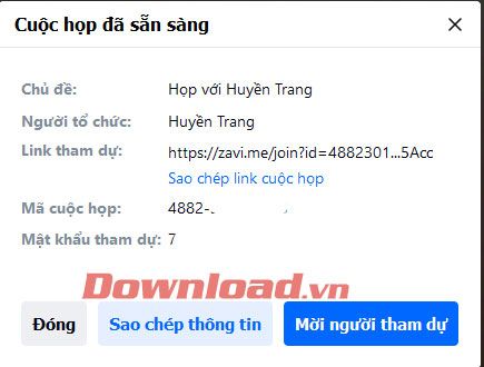 Mời tham gia cuộc họp