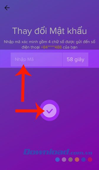 Nhập mã xác thực