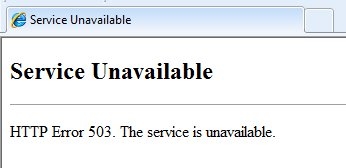 Cú pháp 503 Dịch vụ Không sẵn sàng