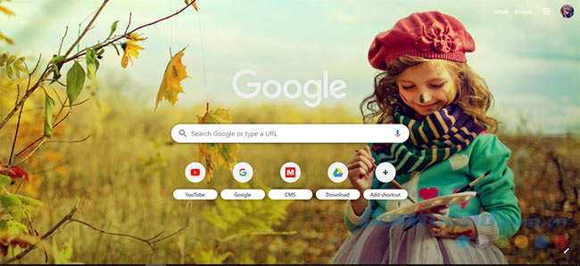 Cài đặt hình nền cho Chrome
