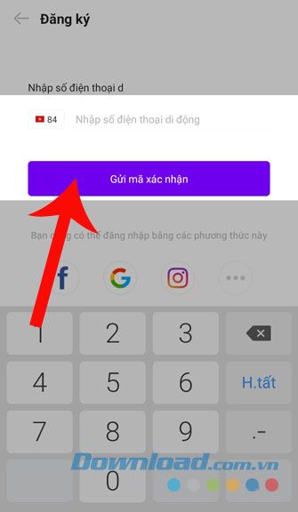 Nhập số điện thoại của bạn