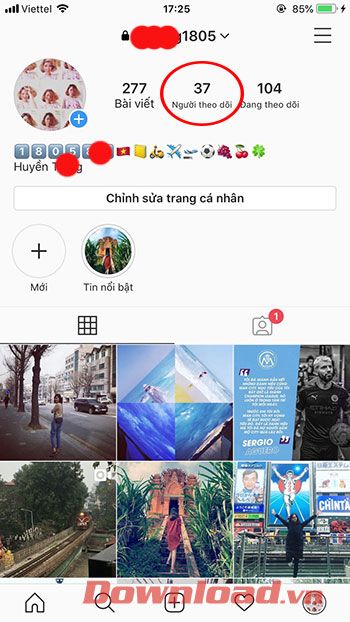 Trang cá nhân trên Instagram