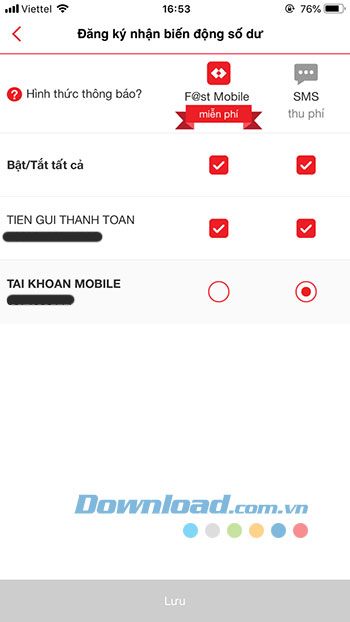 Kích hoạt tính năng SMS Banking