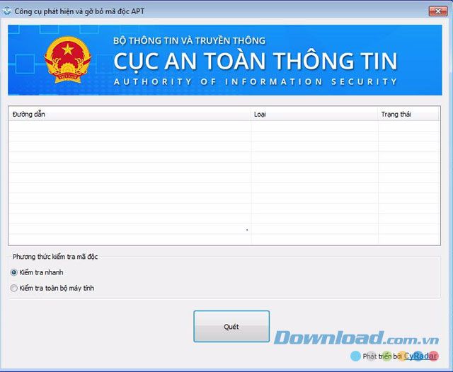 Công cụ phát hiện và loại bỏ APT đã được mở.