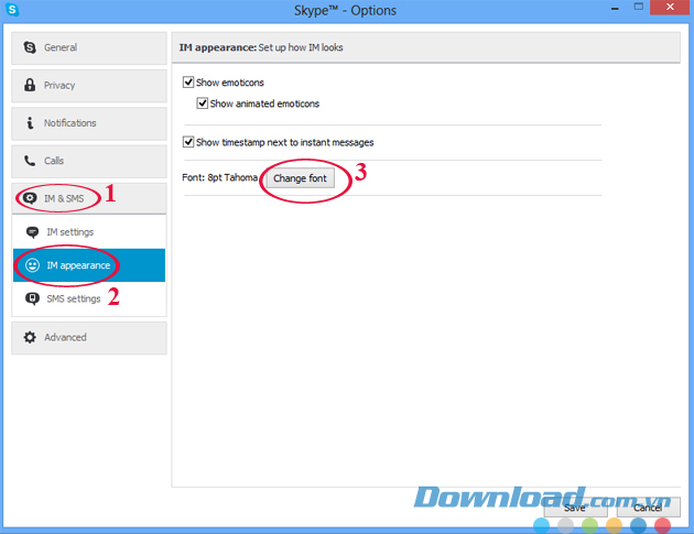 Hướng dẫn thay đổi font chữ trên Skype