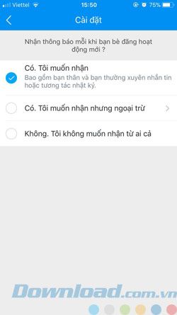 Tắt thông báo từ Zalo